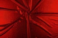 Luxury Elastic Snakeskin Foil Dance Fabric Material - RED
